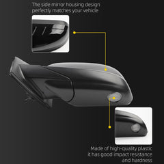 Left Driver Side Door Mirror Compatible with Ford Edge 2012-2014, 2011 Edge From 2-08-11 Production Date Manual Folding Heated Without Turn Signal light Without Blind spot detection (6pins)