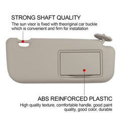 Gray Pair Sun Visor Compatible with Toyota Corolla 2014 2015 2016 2017 2018 Replaces# 74320-02B21 74310-02K91