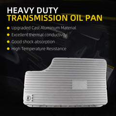 Transmission oil pan Compatible With 11-19Ford F250 F350 (Silvery) For 2011-2019 Ford F250 F350 F450 F550 Super Duty 6.7L with 6R140 Transmission Replace# 328052010