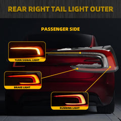 4Pin Passenger Side Tail Light Compatible With 2024-2026 Tesla Model 3 Right Side LED Rear Lamp Replaces# 1691500-00-F 169150000F (Yellow Signal)