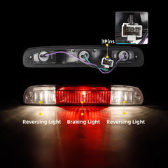 923-206 High Mount Stop Light Compatible With Ford Ranger F250 350 450 550 Super Duty/Maz da B2300 2500 3000 4000 Third Brake Light Assembly Replace# YC3Z13A613BA3BA
