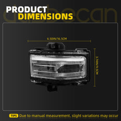 Dasbecan Right LED Tow Mirror Turn Signal Lamp Compatible with Ford 2017-26