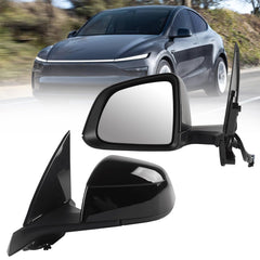 Side Mirror For 2025 2026 Tesla Model Y Juniper Black Left 13Pin OE#213096900A,2130969-00-A Mirror Memory Power Folding Power Glass RearView Mirror Left Driver Side Door mirror