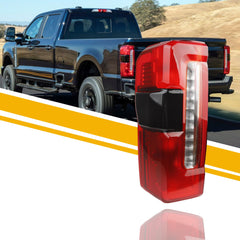 Tail Light Assembly Halogen Compatible With 2023-2025 Ford F250 F350 Super Duty (W/Blind Spot) Taillight Rear Lamp Left Driver Side Replace PC3Z13405B