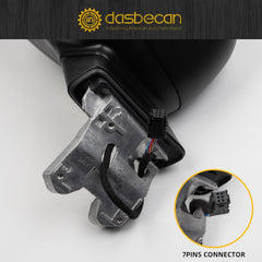 Left Driver Side Mirror Compatible with 2015-2023 Jeep Renegade Heated Manual Fold Power Glass With Signal Light Door Mirror Replaces#CH1320445 (7Pins）