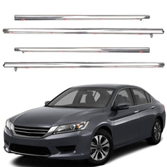 Weatherstrip Window Seal Car Window Moulding Trim 4pcs Compatible with Honda Accord 2013-2018 Replaces# 72450-T2A-A01 72410-T2A-A01 72950-T2A-A01 72910-T2A-A01