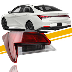 Tail Light Assembly Halogen Compatible With 2021-2024 Hyundai Elantra SEL/SE Taillight Rear Lamp Left Driver Side 92401-AB000