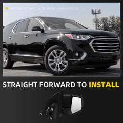 Side Rear View Mirror Compatible with 2018-2019 Chevy/Chevrolet Traverse Power Heated Turn Signal Blind Spot Door Rearview Mirror Passenger Right GM1321601 84498298-PFM(8pin)