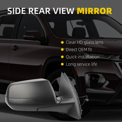 Side Rear View Mirror Compatible with 2022-2023 Chevy/Chevrolet Traverse L LS Door Rearview Mirror Heated Manual Folding Power Glass Passenger Right 87847686 84952586 85533182(5pin)