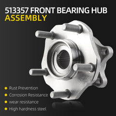 2 PCS Front Wheel Bearing Hub Assembly 513357 Fit for Nissan Rogue 2014-2023, Nissan Rogue Sport 2017-2022, Qashqai 2017-2018 with ABS