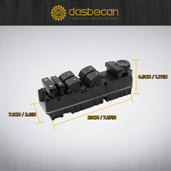 Door Lock Switch 20835552 Power Window Driver Side Compatible with 2007-2014 Chevy Tahoe Avalanche Silverado Suburban/GMC Sierra Yukon 1500 2500 3500 Replaces# DWS177 1S15733