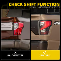 Tail Light Assembly Compatible With 2020-2024 Nissan Titan/Titan XD LED Taillight Rear Lamp Left Driver Side Replace# 26555-9FV3B