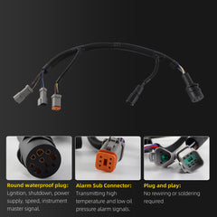 Engine Adapter Harness Compatible with 1976-1995 Johnson/Evinrude For Adapting Older Chassis To Newer Deutsch Control Cables Replaces 423-6344 176344