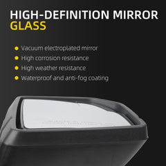 Right Passenger Side Non-Heated Mirror Compatible with Ford F150 2015-2020 with Blind Spot Glass Replace# FL3Z17682AK Without Turn Signal Light (3Pins) Black