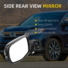 Side Rear View Mirror Compatible with 2016-2022 Honda Pilot Power Heated Turn Signal ABS Housing Mirror Memory Door Rearview Mirror Driver Left 76250TG7A71ZE-PFM HO1320335(10pin)