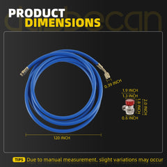 Dasbecan 10FT R-134A Hose Set Compatible With Robinair 34788 34288 34134Z
