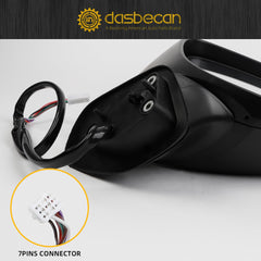 Passenger Side Mirror Heated Manual Fold Power Glass w/Turn Signal Blind Spot Detection Compatible with Mazda CX-5 CX5 2017-2024 Right Door Mirror Assembly Replaces MA1321200 (7Pins)