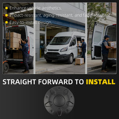 Hubcaps Compatible with Ford Transit 150 250 350 350HD 16" Wheel Black Center Caps Kit Replaces# CK4Z-1130-C CK4Z1130C BK21-1130-CA BK211130CA