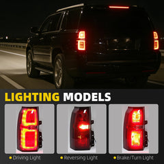 Rear Tail Light Assembly Compatible with Chevy Tahoe Suburban 3500HD 2015-2020 Red Taillight Brake Lamp Replace 84467059 GM2801264 23407433 23476138 Passenger Side RH