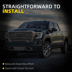 601-374 Radiator Shutter Assembly Compatible with Chevy Silverado 1500 2017 2018, GMC Sierra 1500 2017-2019 Replaces# 84363184 23300225 GM1206119