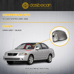 Center Dash A/C Outlet Air Vent Panel Compatible with 2000-2006 Nissan Sentra Cubby Storage Replaces# 682605M002 Gray