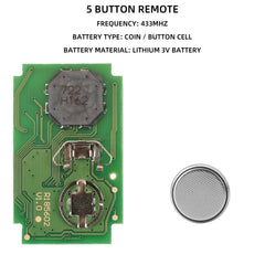 Key Fob Replacement Compatible with Chevy Silverado 1500 2500 3500 GMC Sierra 2019 2020 Proximity Smart Keyless Entry Remote Control 13529632 HYQ1EA ( Battery Included ) 13591396 13508398