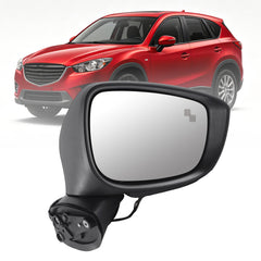 Side Mirror For Mazda CX-5 2015 2016 Blind Spot Right 6 Pins Red Passenger Side Rear View Mirror Power Glass Turn Signal Light Manual Folding Door Mirrors OE# MA1321208 CLH85707056