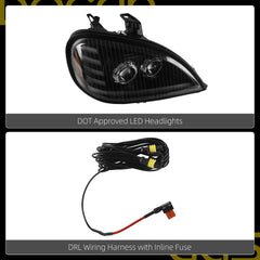 Dasbecan LED Headlight Assembly Compatible with Freightliner Columbia 96-17