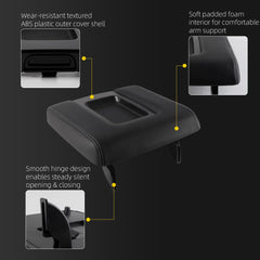Dasbecan Front Seat Center Console Armrest Lid Compatible with 2014-2018 Chevy Silverado GMC Sierra 1500 2500HD 3500HD