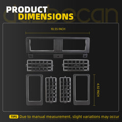 Dasbecan Black Dash Air Vent Grille Fit for Nissan Navara D21 Hardbody