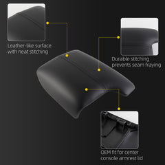 Center Console Armrest Lid Compatible with 2013-2017 Honda Accord Leather-Like Armrest Cover Replace# 83400-T2F-A0-20 (Black)