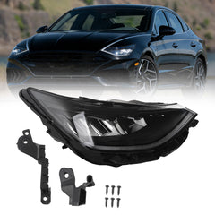Passenger Side LED Headlight Assembly Compatible with 2020-2022 Hyundai Sonata Right Front Headlamp Replace# 92102L0100 HY2503251
