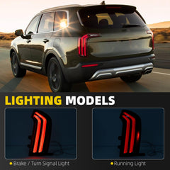 Tail Light Assembly Compatible with 2020 2021 2022 Kia Telluride Ex Sx Sport LED Rear Lamp Taillight Right Passenger Side Replace#KI2805165 92402S9100