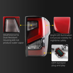 Tail Light Assembly Compatible With 2020-2024 Nissan Titan/Titan XD LED Taillight Rear Lamp Right Passenger Side Replace# 26550-9FV3B