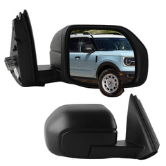 Side Rear View Mirror Compatible with 2021-2025 Ford Bronco Sport Power Heated Glass Blind Spot Manual Folding HD Glass Lens Passenger Door Mirror Replace#M1PZ17682A M1PZ17682A-PFM(7pin)