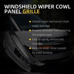 Windshield Wiper Cowl Panel Grille Compatible with Chevy Express GMC Savana 1500 2500 3500 1996-2017 Replace 25826330 25826329 Left and Right Side Front Window Cover Insert Panel