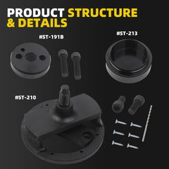 Front+Rear Crankshaft Seal Remover & Installer with Wear Sleeve Installer Tool Set Compatible with 1989-2016 Cummins 3.9L 5.9L 6.7L OE# 3824498 3824500 3164660 2063800090