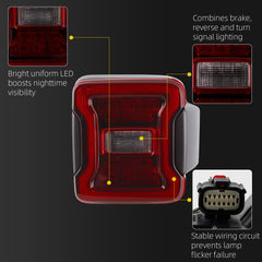 Dasbecan Tail Light Compatible With 2018-2026 Jeep Wrangler Passenger Side