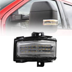 Dasbecan Left LED Tow Mirror Turn Signal Lamp w/DRL Compatible with Ford