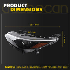 Dasbecan Halogen Headlight Assembly Compatible With Nissan