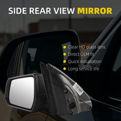 Side Rear View Mirror Compatible With 2017 2018 2019 GMC Acadia SL/SLE Power Glass Bind Spot Heated Door Mirrors ViewMirror Left Driver Side Replace# GM1320615 84293664 84293664-PFM(7 Pins)