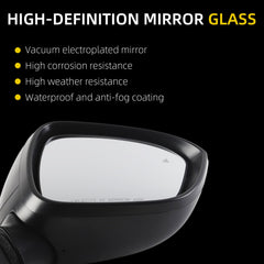 Passenger Side Mirror Compatible with Nissan Rogue 2021-2023(5PINS)