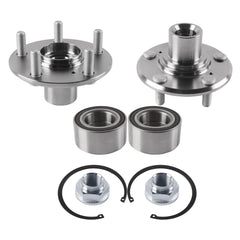Dasbecan 2 x Front Wheel Bearing and Wheel Hub Kit with Nut