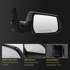 Side Rear View Mirror Compatible with 2018-2019 Chevy/Chevrolet Traverse Power Heated Door Rearview Mirror Passenger Right GM1321599 84498315-PFM(5pin)