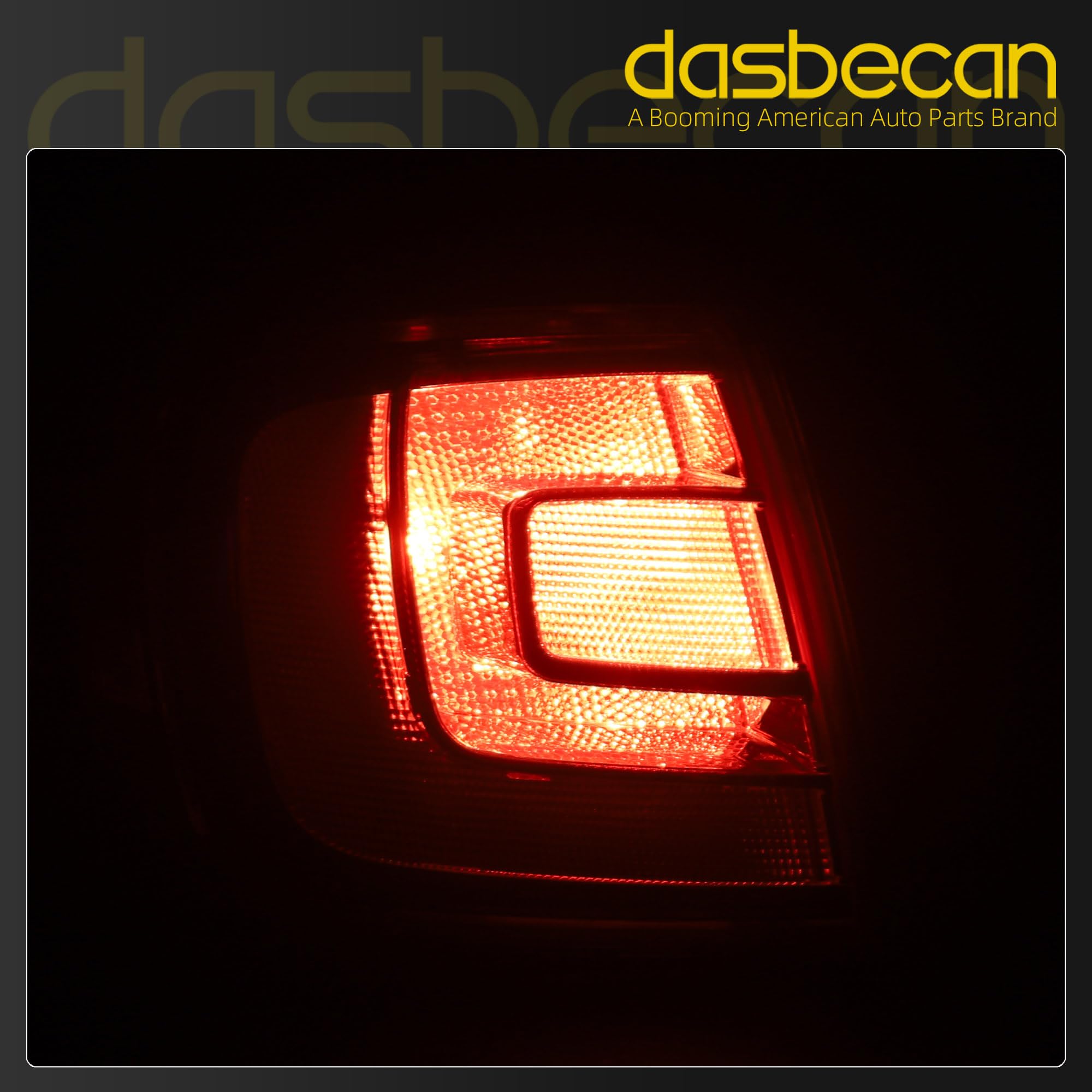 Driver Tail Light Assembly Compatible with 2011-2014 Volkswagen Jetta Rear Lamp Outer Left Side with Halogen Bulbs Rear Taillight, Cannot fit to Hybrid Replaces# VW2804107 5C6945095D - Dasbecan