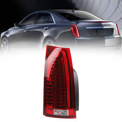 Tail Light Assembly Compatible with 2008-2014 Cadillac CTS LED Rear Lamp Taillight Left Driver Side Replace# GM2800225 22806053