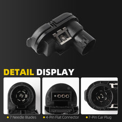 Rear Bumper Trailer Tow Plug Connector Compatible with 2010-2024 Dodge Ram 1500 2500 3500 Replace# 68014986AB 56055632AC 56055632AB 56055632AA 68573359AA