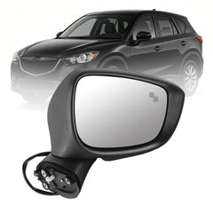 Side Mirror For Mazda CX-5 2015 2016 Blind Spot Right 6 Pins Black Passenger Side Rear View Mirror Power Glass Turn Signal Light Manual Folding Door Mirrors OE# MA1321208 CLH85707056