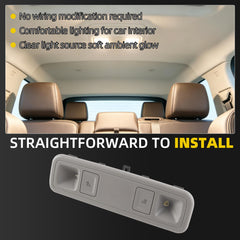 Rear Interior Dome Light Compatible with Chevrolet Silverado/Suburban/Tahoe/Volt GMC Sierra/Yukon Cadillac Escalade Roof Reading Lamp Replace 84398398 23155119 23487171 84407747(Gray)