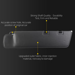 Right Passenger Side Sun Visor w/o Wire or Mirror Compatible with Freightliner Cascadia 2007-2017 (After June 2007) Replace# 924-8006